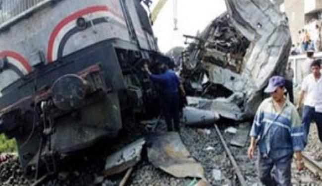 اربعة جرحى في حادث قطار جنوب القاهرة