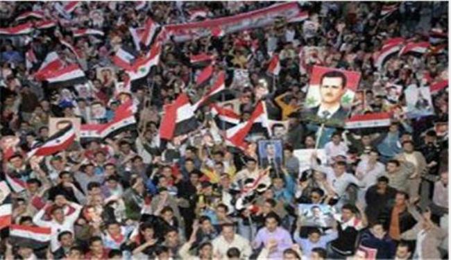 مسيرات حاشدة بدمشق تندد بالتفجير الارهابي