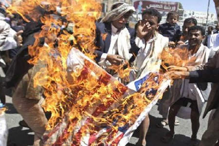 تظاهرات گسترده ضد آمریکایی در شمال یمن