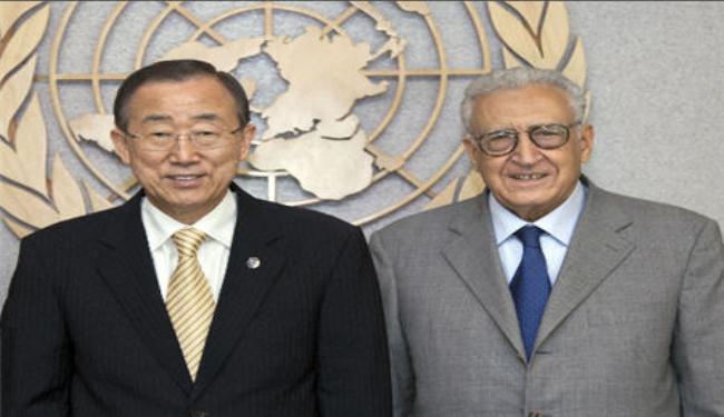 كي مون والابراهيمي يدعوان الامم المتحدة لمعالجة ازمة سوريا الانسانية