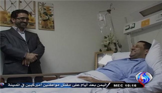 وفد صحفي يزور المراسل حسين مرتضى بالمستشفى في طهران