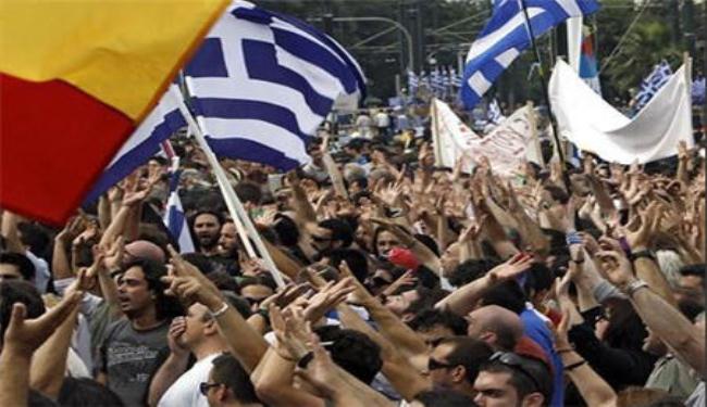 اضراب عام ضد التقشف باليونان خلال القمة الاوروبية 