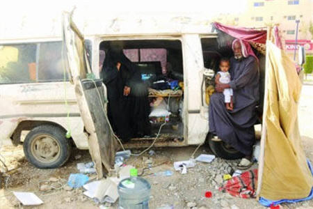 توزیع پتو بین فقرا در عربستان