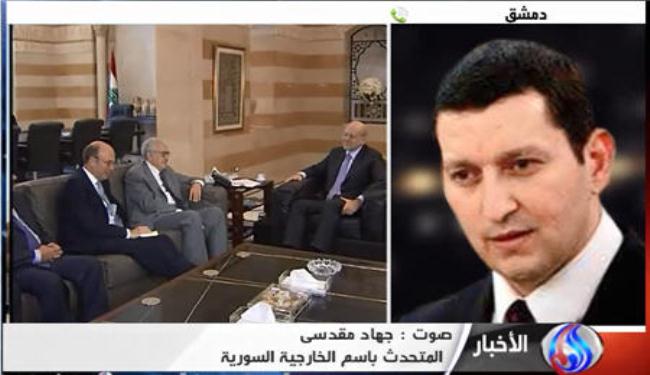 المقدسي: سوريا مع اي مبادرة تهدف لتثبيت الاستقرار في البلاد