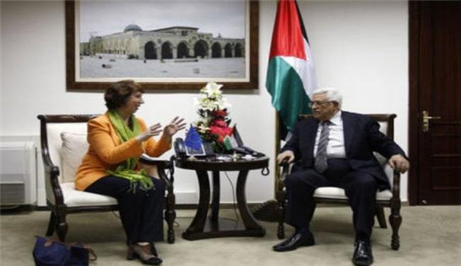 عباس يجري مباحثات مع اشتون في رام الله