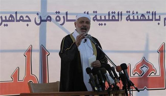 هنية: لن نسلم ببقاء الاحتلال على ارض فلسطين