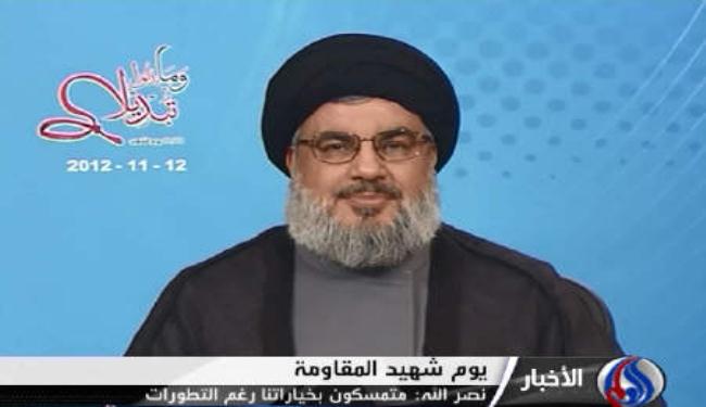 نصر الله يؤكد حرص المقاومة على المصلحة الوطنية في لبنان 