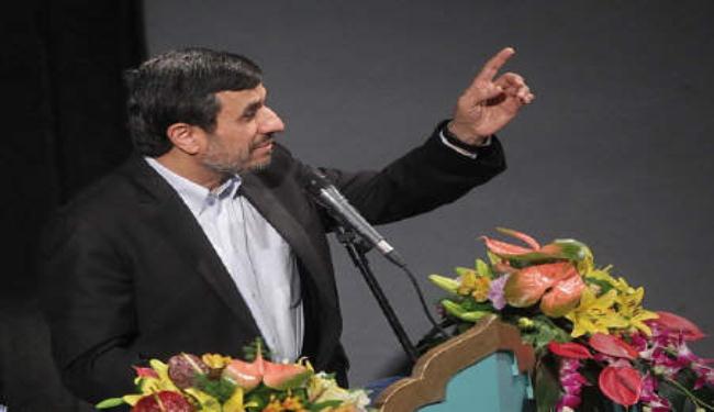 احمدي نجاد: لسنا دعاة حرب لکننا سنرد بحزم على اي أعتداء