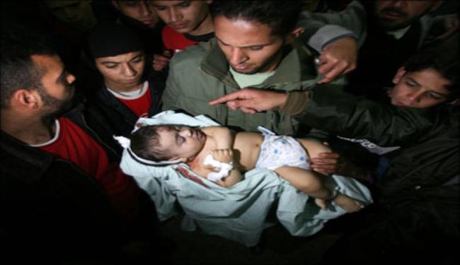 غزة: العثور على جثة رضيع في انقاض منزل استهدف بغارة اسرائيلية