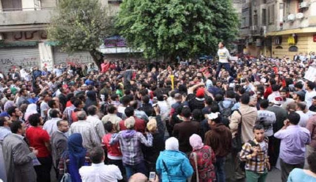 إصابات في صفوف المتظاهرين المصريين بسبب اشتباكات 