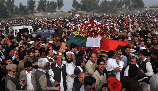 تشييع جنازة نائب رئيس حكومة إقليم خيبر في بيشاور