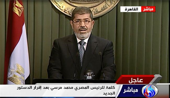 نخستین سخنرانی مرسی پس از همه پرسی
