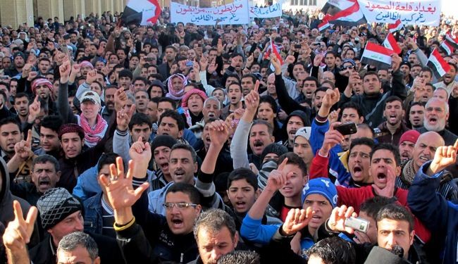 تظاهرات في بغداد تندد بالمشروع القطري ،التركي ،السعودي