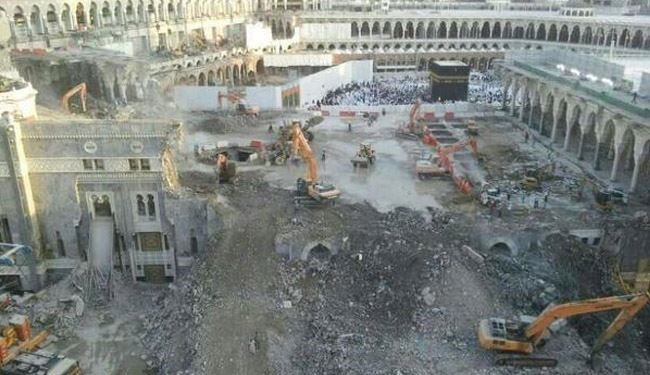 تخریب آخرین آثار تاریخی در مسجد الحرام آغاز شد