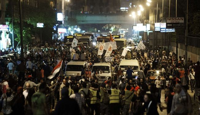 تظاهرة لاحزاب مصرية معارضة تنديدا بالعنف الطائفي