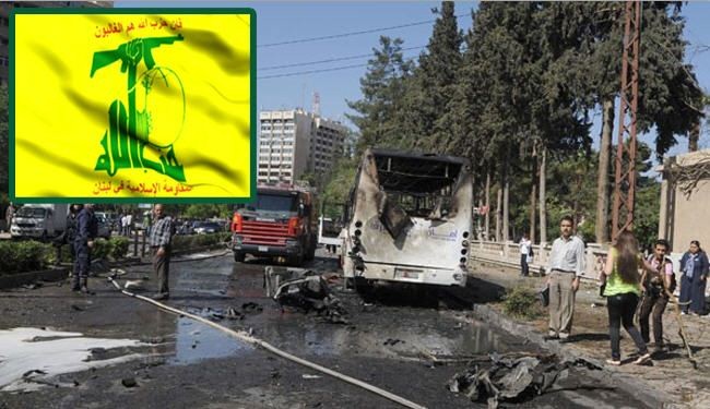 حزب الله :تفجير دمشق إفلاس سياسي وعسكري للمسلحين
