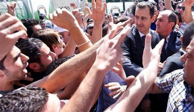 اسد از یادمان شهدا در دانشگاه دمشق پرده برداشت