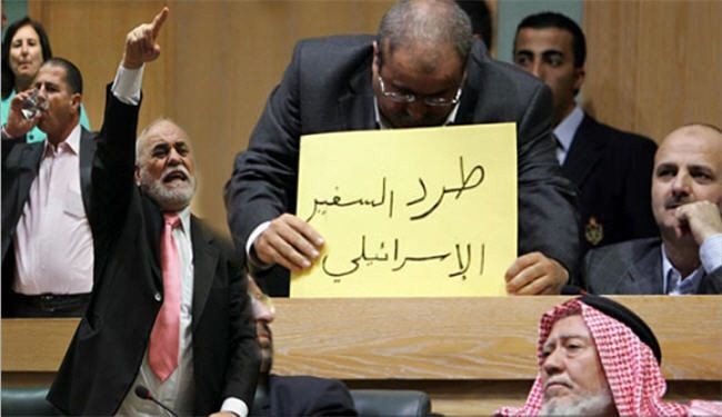 الاردن:نواب يطالبون بالغاء معاهدة السلام مع تل ابيب
