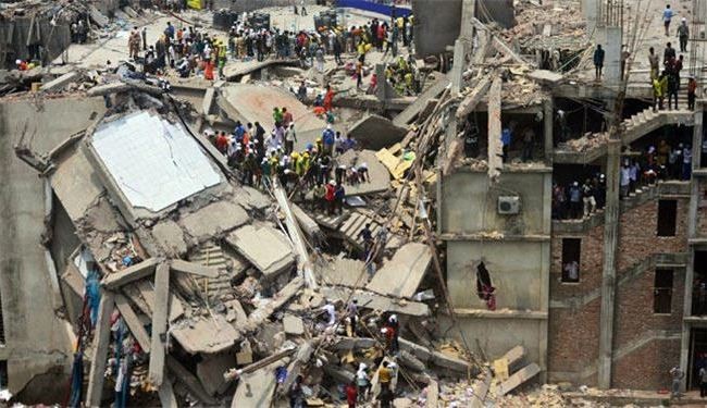 مقتل اكثر من 800 شخص بانهيار مبنى ببنغلادش