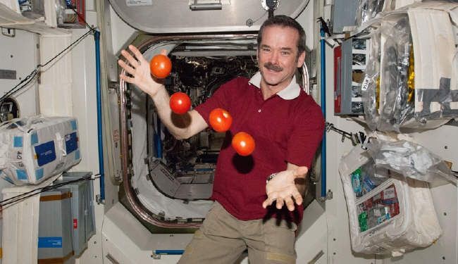 رائد فضاء كندي يعاني من تأثير الجاذبية
