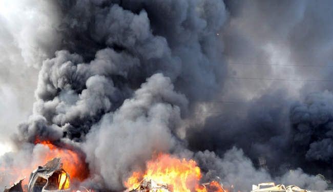 مقتل27 مسلحا في انفجار مستودع للعبوات بحمص