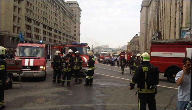سقوط جرحى بسبب حريق بمترو موسكو