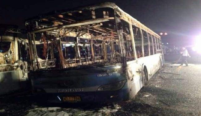42 قتيلا على الاقل في احتراق حافلة في الصين