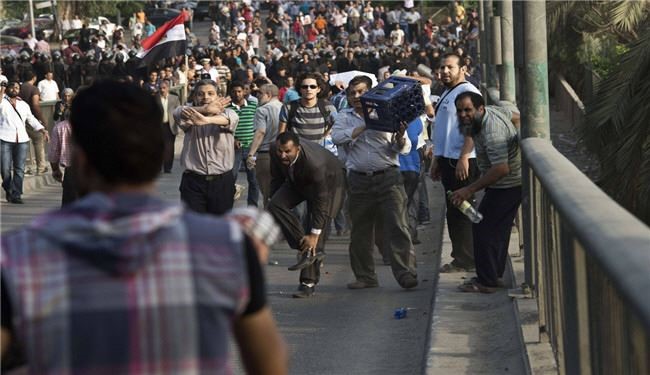 تصاویر درگیری مقابل وزارت فرهنگ مصر