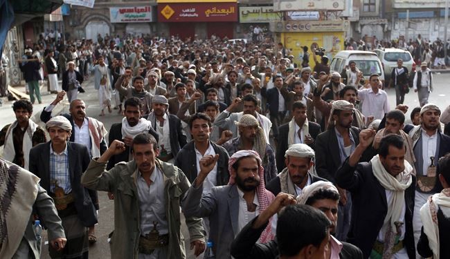 تظاهرات یمنی ها مقابل سفارت آمریکا در صنعا