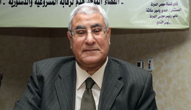 منصور : با اراده مردم رئیس جمهوری مصر شده ام