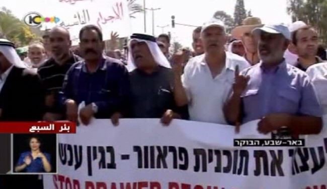 نخستین تظاهرات فلسطینی های ساکن نقب