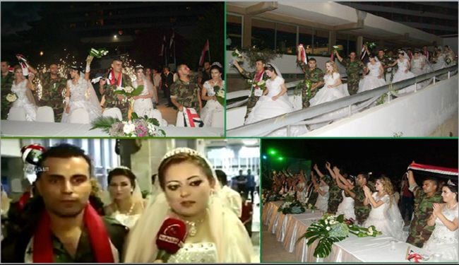 حفل زفاف جماعي لجنود سوريين باللاذقية