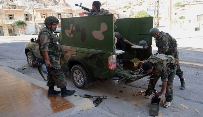 الجيش السوري یدمر مقراً لقيادة المسلحين في المعضمية
