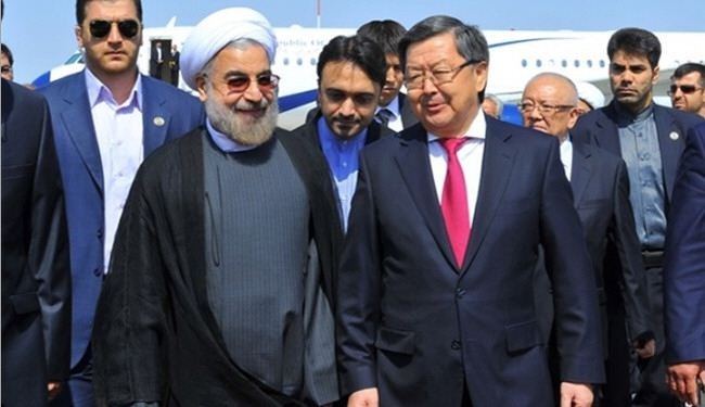 روحاني يؤكد على اهمية العلاقات بين ايران وقرغيزستان