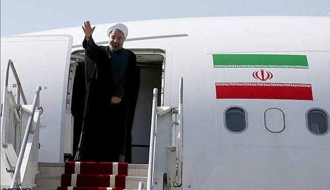 الرئيس روحاني يغادر طهران الى نيويورك