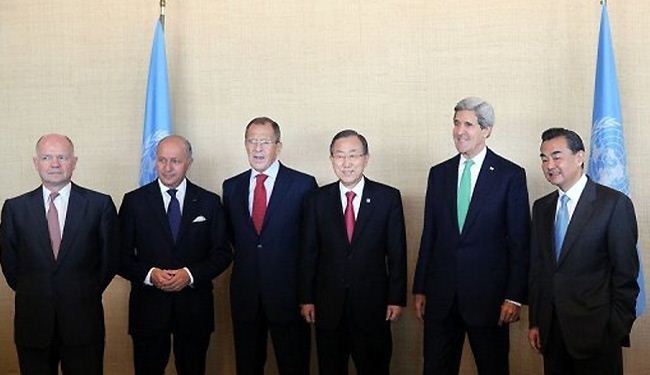 كي مون يجتمع بوزراء القوى الكبرى لحل الازمة السورية