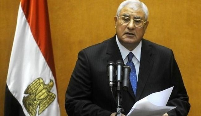 عدلي منصور: مصر ستطبق خارطة المستقبل