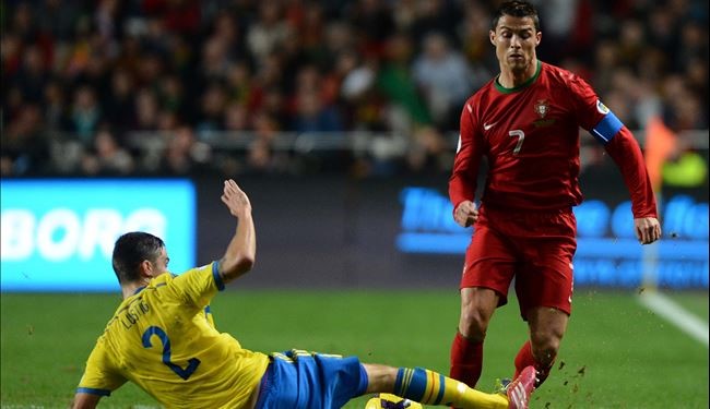 رونالدو يقود البرتغال لحسم الفصل الاول من المواجهة مع السويد