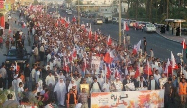 فریاد هزاران بحرینی علیه آل خلیفه درخیابانها