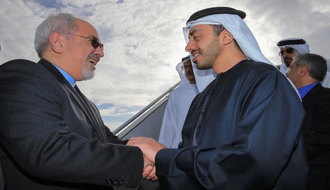 ظريف و عبدالله بن زايد يستكملان مباحثاتهما في ابو ظبي