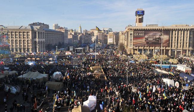 مسيرات في اوكرانيا تطالب باستقالة رموز السلطة في البلاد
