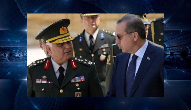اردوغان يبحث مع رئيس هيئة الاركان التركية تهديدات داعش