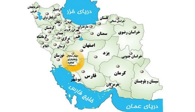 زلزال یضرب ضواحي محافظة جهارمحال وبختیاري في ايران