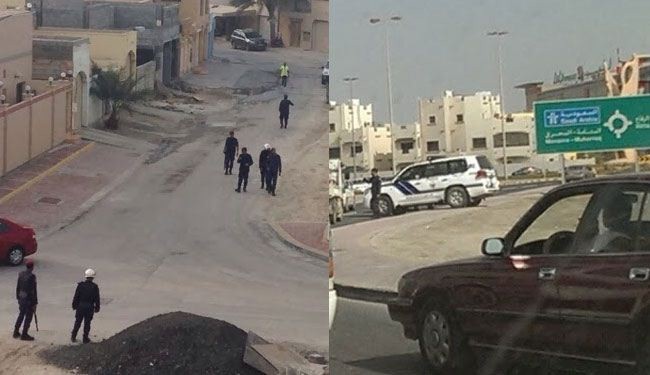 بالصور، القوات البحرينية تفرض حصارا على منطقة 