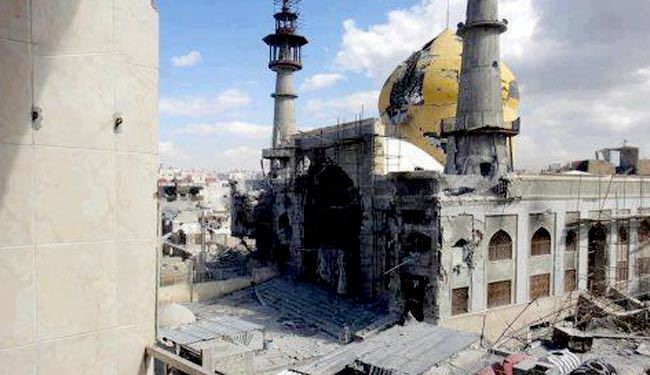 تخریب گنبد مرقد حضرت سکینه (س) در سوریه