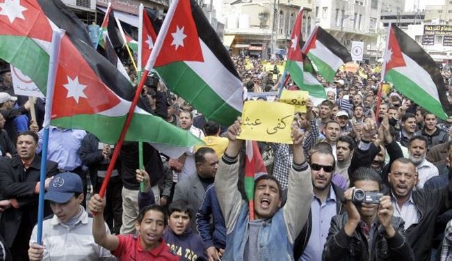 تظاهرات مردم اردن علیه طرح سازش آمریکا
