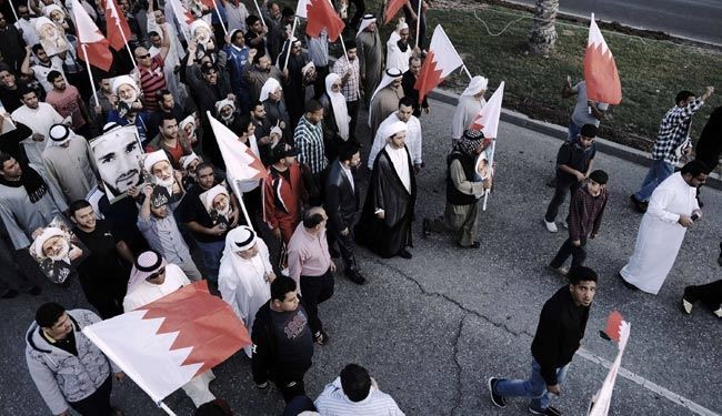 تظاهرات گسترده بحرینی‌ها نزدیک پایتخت