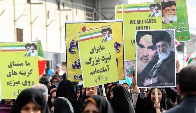 المتظاهرون الايرانيون يسخرون من التهديدات الاميركية