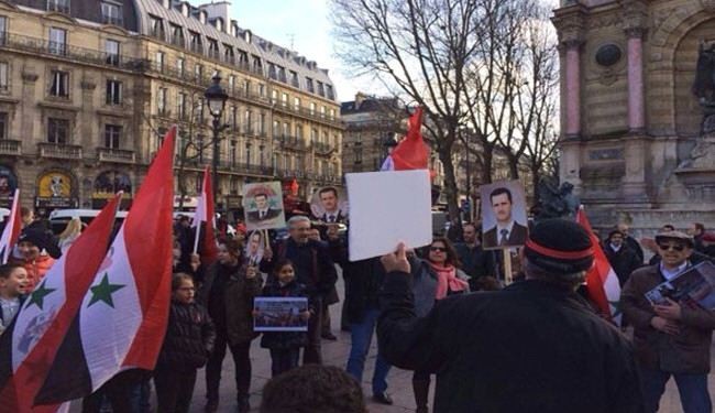 مسيرة حاشدة في باريس دعما لسورية وجيشها في مواجهة الإرهاب