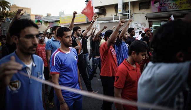 تظاهرات بحرینیها در سالروز ورود اشغالگران سعودی